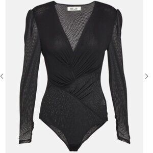 *NWOT* DVF Costanza Mesh Bodysuit Black